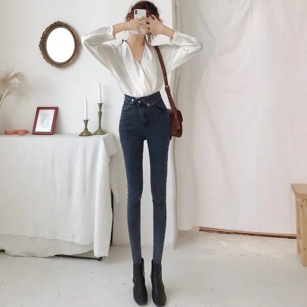 머머다 머머다 여성 스키니진 청바지 섹시한 하이웨스트30 Xxp30 582571120534