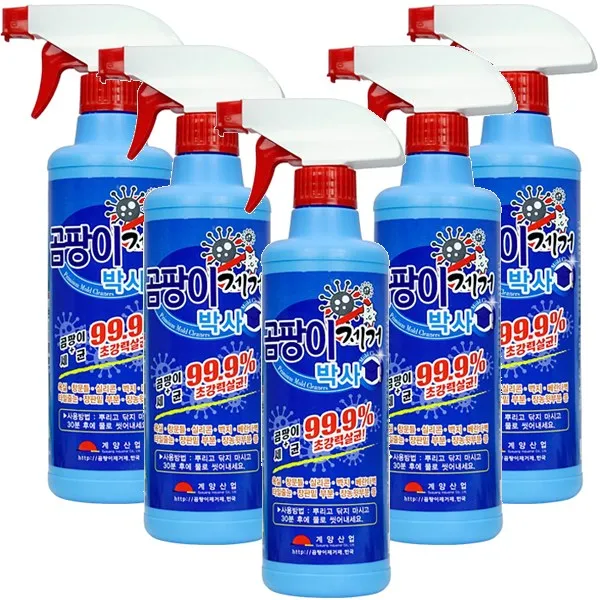 계양산업 곰팡이 제거 박사 500mL /욕실 화장실 주방 벽지 창문 실리콘 곰팡이 제거, 5개