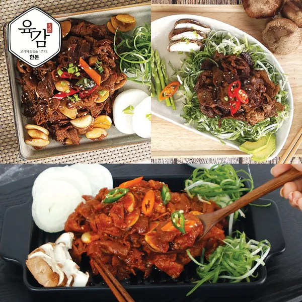 육감 양념간장 대패삼겹살 3종 (마늘간장+매콤간장+숯불향간장), 단품