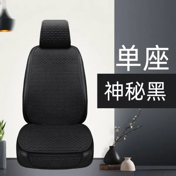 Feb.09 74번 카시트 사계절 범용 아마추어가 운전하는 웨이스트 윈터 시트커버 싱글 3피스 반 시트 쿠션z 시 크 블랙. 단칸방 1 개.