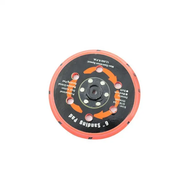 SPTA 5inch 5 인치 차를위한 6 인치 역행 판 자동 닦기를위한 이중 활동 광택기 모래로 덮는 역행 판, 01 5 inch backing plate