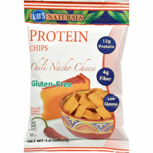 케이스네츄럴스 프로틴 칩 칠리 나초 치즈, 34g, 1개