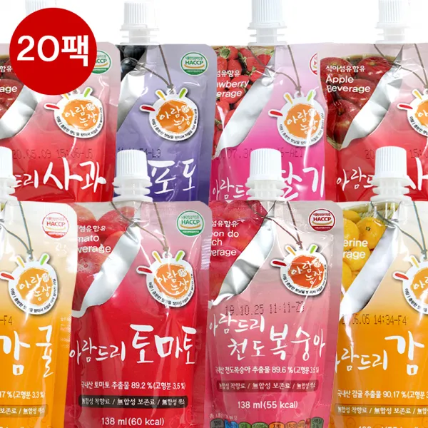 아람농장 아람쥬스 천도복숭아 138mlX20팩 어린이주스 아기주스 어린이음료, 1개
