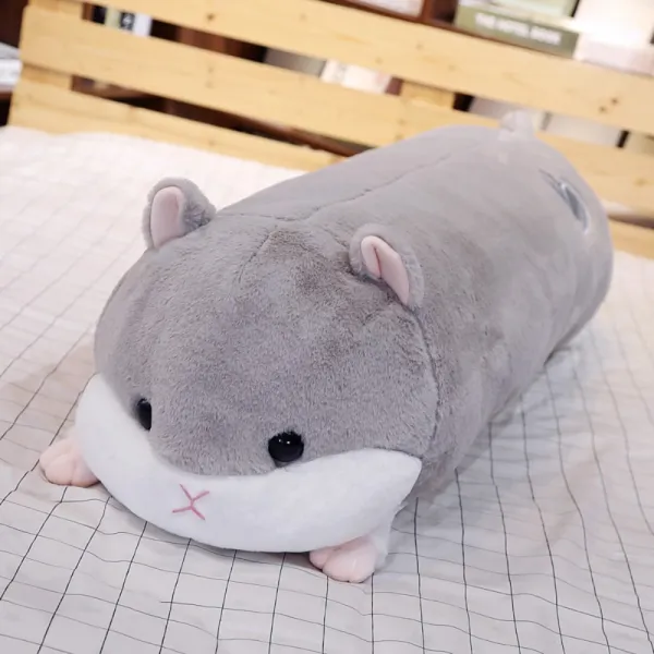 다양한 색상 햄스터 모양 안고자는 모찌 대형 바디필로우 인형, 회색 + 50cm