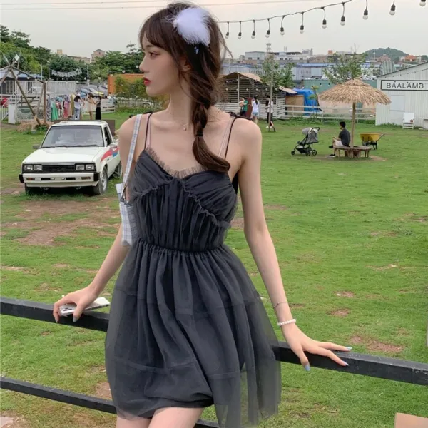 망사 나시 원피스 선녀 초선 달콤 섹시 소심기 여신 범사 스커트 신하