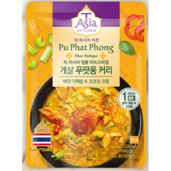 샘표 티 아시아 키친 게살 푸팟퐁 커리 바다가재살&코코넛크림 170g, 6개