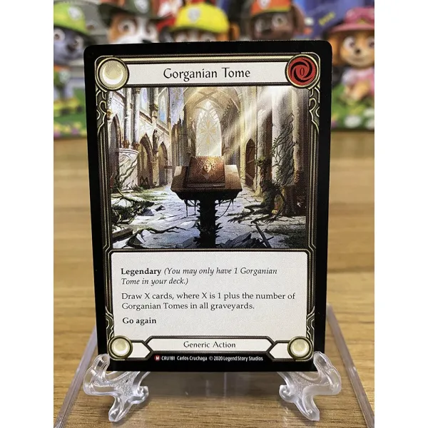 살과 혈액 TCG 프록시 카드 명령 및 정복 팹 블랙 코어 없음 호일 홀로 보드 게임, 14 Gorganian Tome