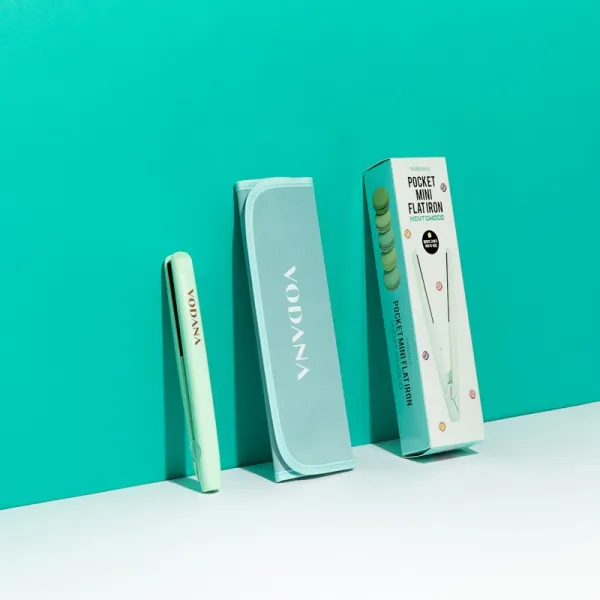 Dec.07 975번 보다나 미니 스트레이트 클립 미니롤 듀얼 음이온 헤어스타일링 단발머리 여자z 녹색.