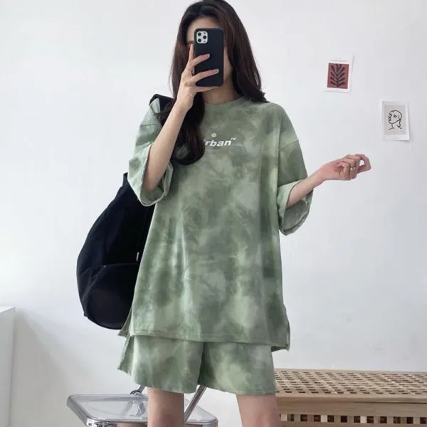 리더스도매 SET 한벌 트레이닝복 티 여자 위아래 상하의 SUMMER 7WA233A0