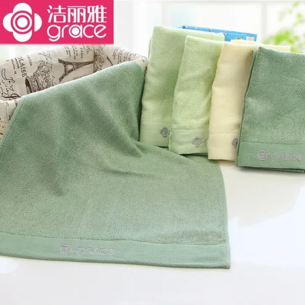세리아 대나무 섬유 작은 수건 두 장 어리다 청신하다 순색 수놓은 미용 부드럽다 작은 스카프 아기 물수건 성인 남녀 세안 수건 6412 짙푸른 2장