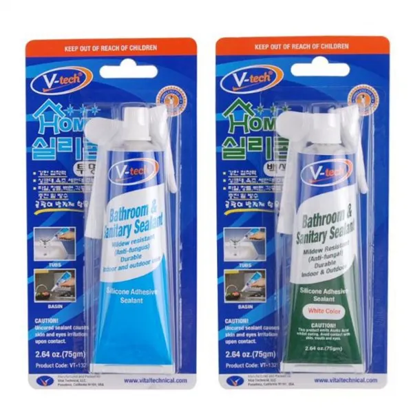 금간타일 깨진타일 보수 홈 실리콘 75g 2종택1, 투명