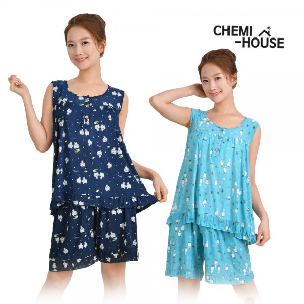 케미하우스 폭스클럽 냉감 캐릭터 민소매 상하세트