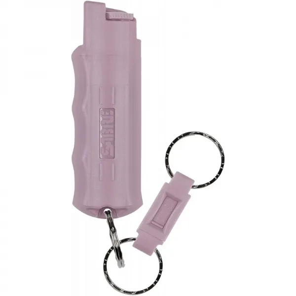 손쉬운 접근을 위한 퀵 릴리즈가 포함된 SABRE RED Pepper Spray 키체인 – 경찰력 OC 스프레이 정확한 조준을 위한 손가락 그