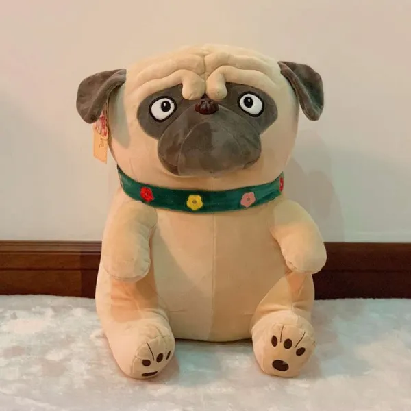 발바리는 불독 인형 바자 블랙 주변 깜짝 놀라다 선물 여 발렌타인데이 피규어, 부드러운 플패딩 55 센치