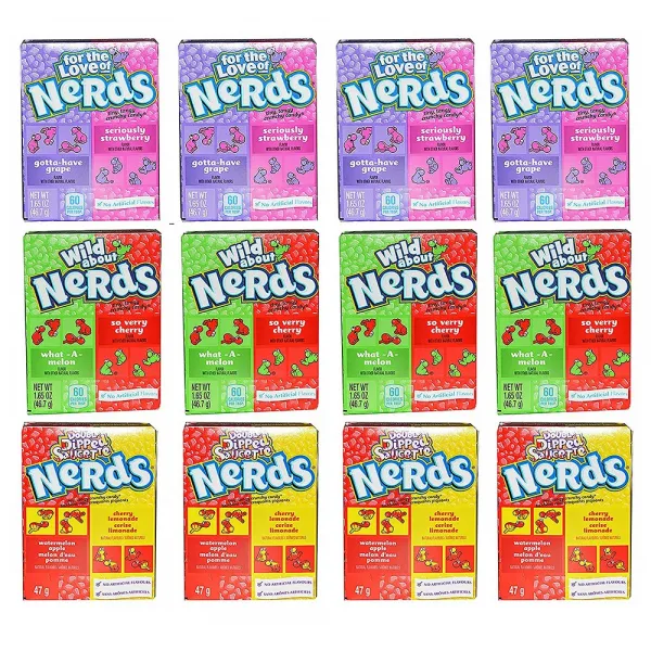 Nerds 너즈 Variety Pack 사랑방캔디 너즈캔디 버라이어티 팩 12개입, 1세트, .g