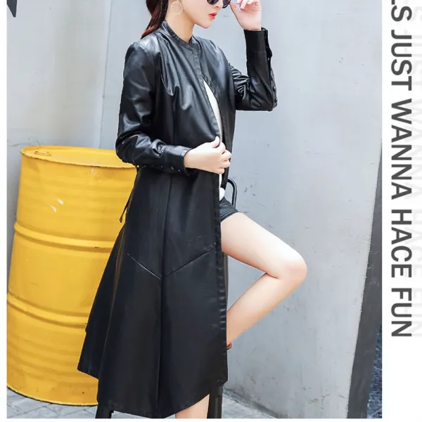 뉴타임즈6 가을 하이닝 퍼피 여중 롱 슬림 자켓 히든 트렌치코트 D2a22 18