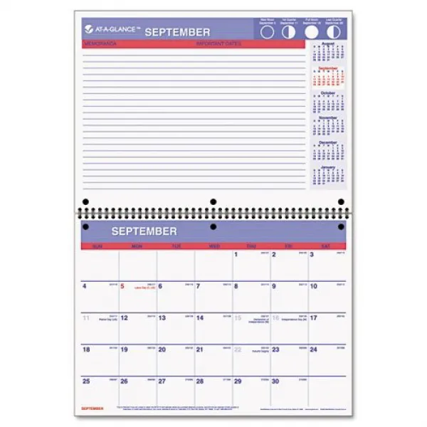 AAGSK1616 - At-a-Glance Recycled Monthly Academic Desk/Wall Calendar AAGSK1616-한눈에 보는 월별 학술 데스크 / 벽, 1