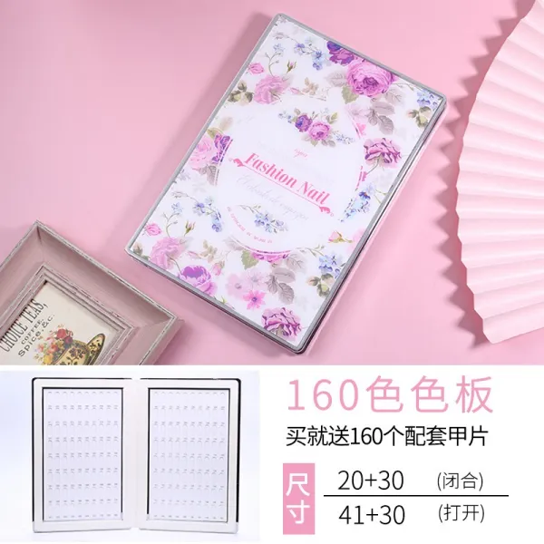 상감 양식 컬러카드 전업 모델 네일숍 본 책, 벚꽃 매개물 （160 가지각색 판 ）