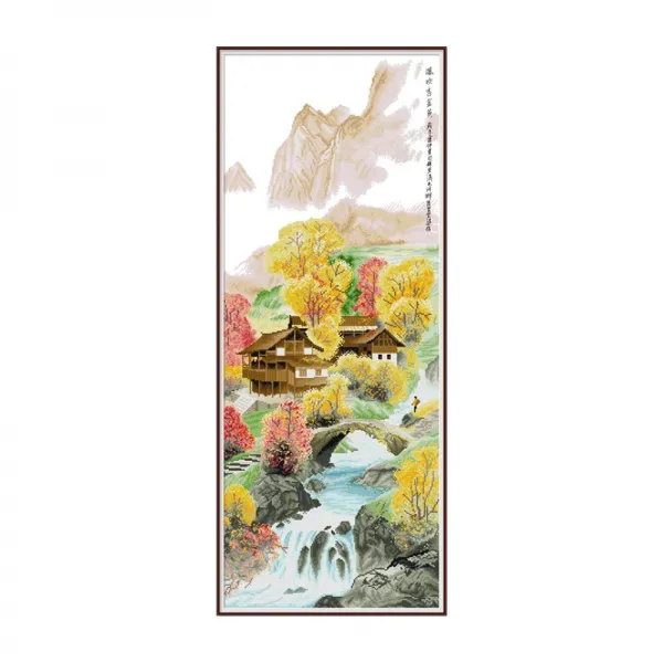 산속 풍경 폭포 강물 프린팅 풀커버 도안 십자수, A.[생태면 3줄 선수] [강남-추 5222] [5, A.[생태면 3줄 선수] [강남-추 5222] [5