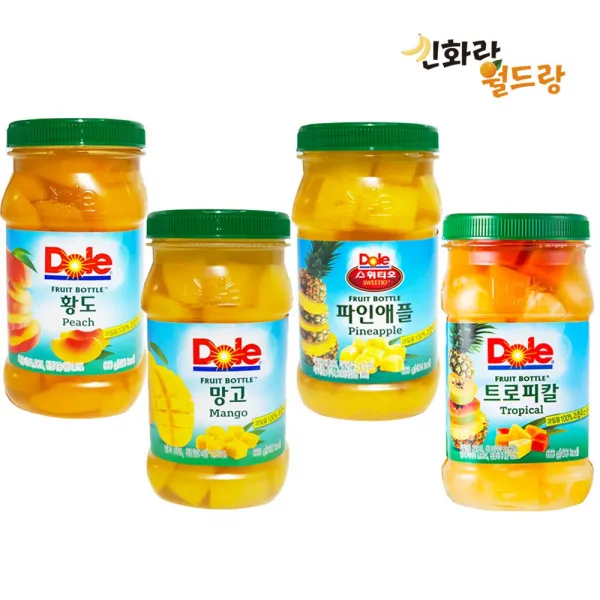 Dole 돌 후룻바틀 8개 황도2개+망고2개+파인애플2개+트로피칼2개 666g