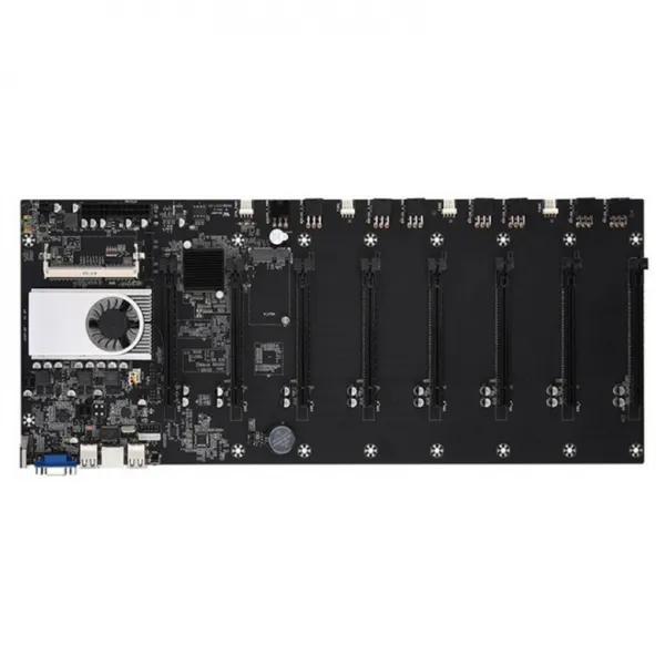 Riserless 광업 마더 보드 8 GPU 비트 코인 암호화 Etherum 광업 지원 1 333분의 1 066 / 인 1600MHz, 하나, 보여진 바와 같이