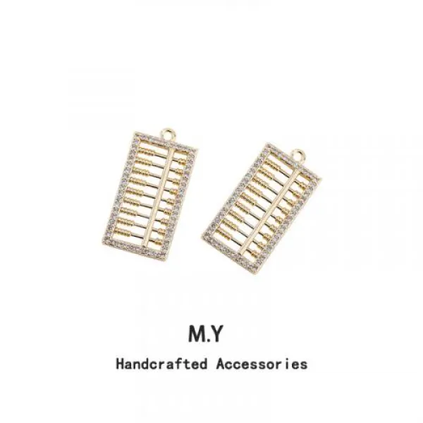 낯설다 14 K 구리 진짜 금을 도금함 마이크로 지르콘을 박다 핸드메이드 보색 DIY 개성 부품