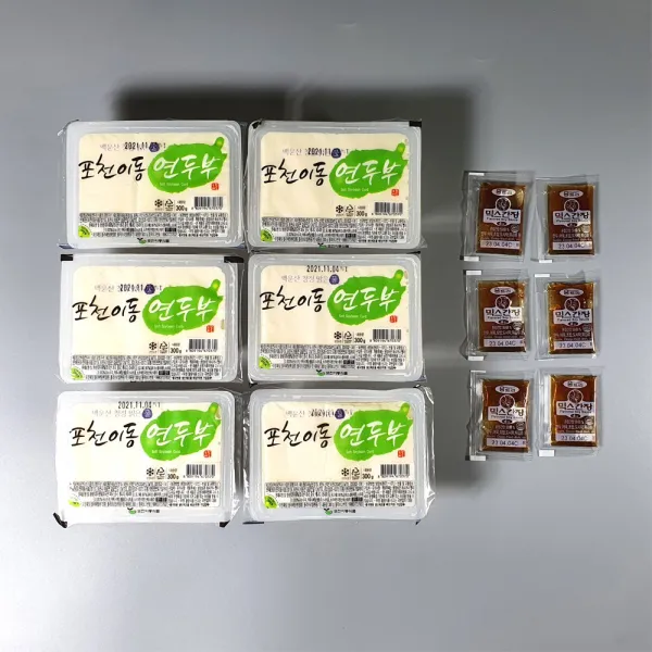포천이동 연두부 300gx6개+움트리 맛간장x6개 가볍게 한끼식사 x22KG-x74EA, 1세트
