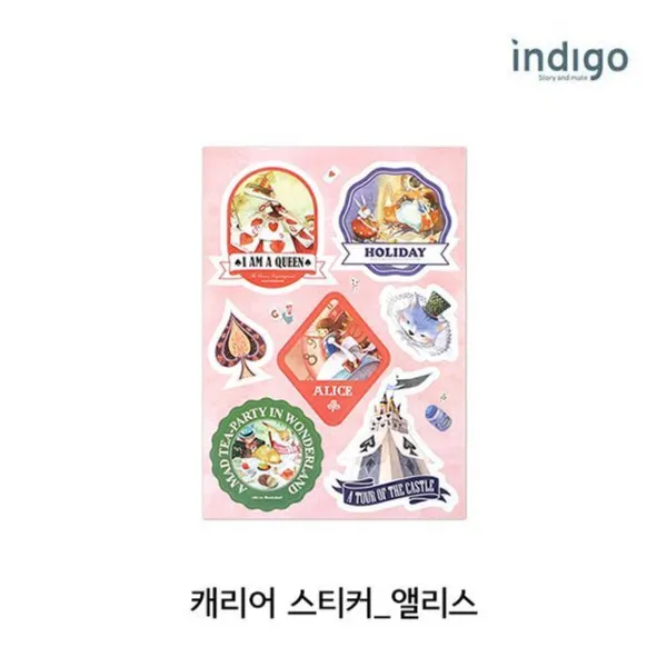 캐리어꾸미기 캐리어표시부착 캐리어 스티커_앨리스 3P 캐리어부착 눈에띄는스티 캐리어스티커, 본상품_감사합니다