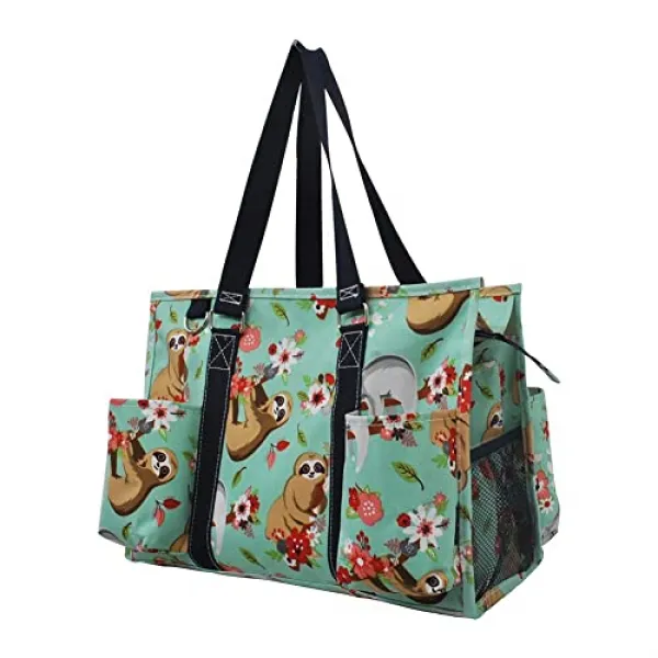 NMT 해피 스로스 깜둥이 미디어 캔버스 토트 백 [Happy Sloth-navy] - P097407TLFHZ7L4