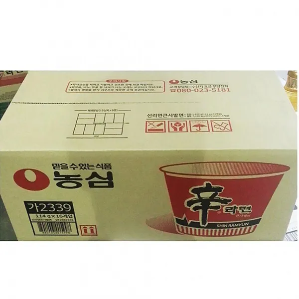 디자인그룹 티에스 라면 큰사발면 신라면 농심 16봉 업소용 식당용 업소 컵라면, 1
