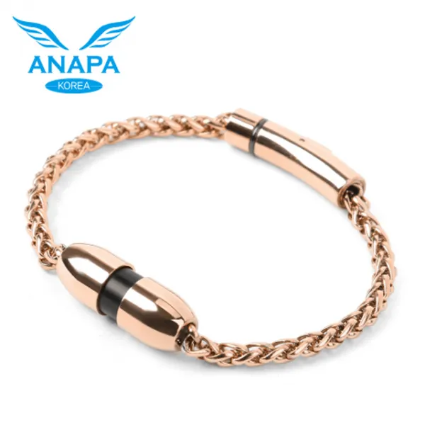 아나파 미세전류 체인 건강 팔찌 로즈골드 18cm 여성평균 1개