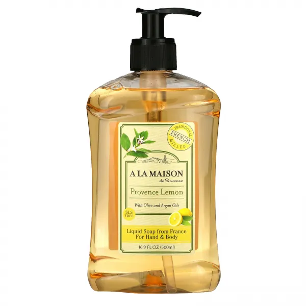 A La Maison de Provence 핸드 바디 액상 비누 프로방스 레몬 500ml(16.9floz) 2팩