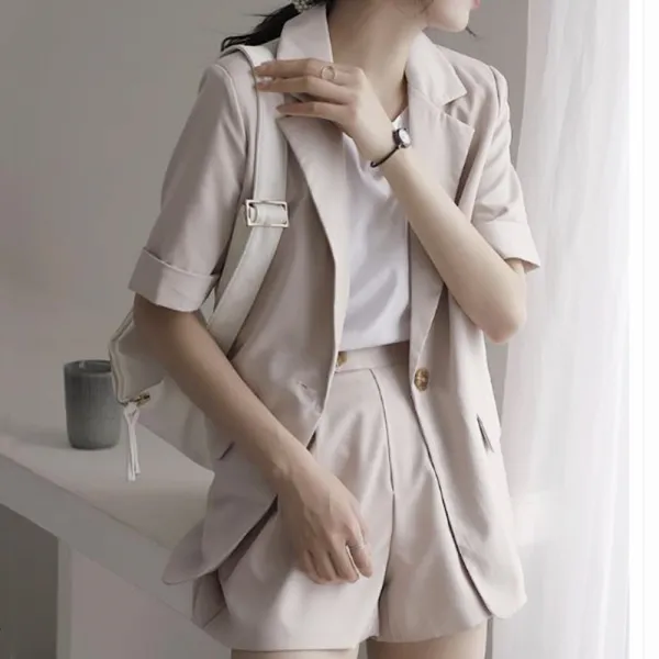 타니즈 여성 정장 반팔 자켓 세트