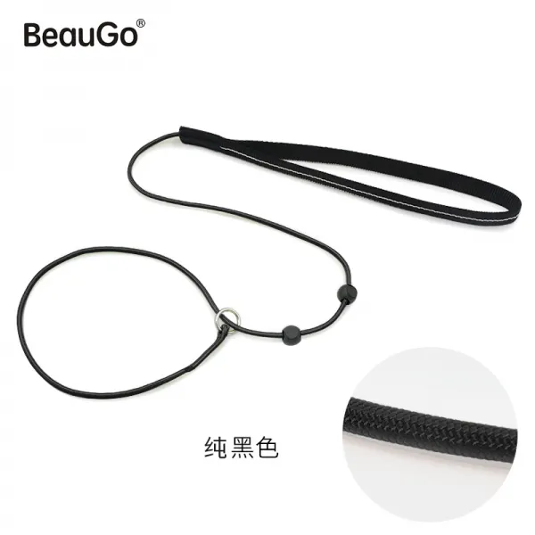 리드줄 BEAUGO 베버제 일체 식 방폭 충돌함 전업 훈육하고 수행하다 나일론 P형 체인 개를산책시키다 1982499628, 1. 1메터 총 길이다 (5mm 직경, 블랙