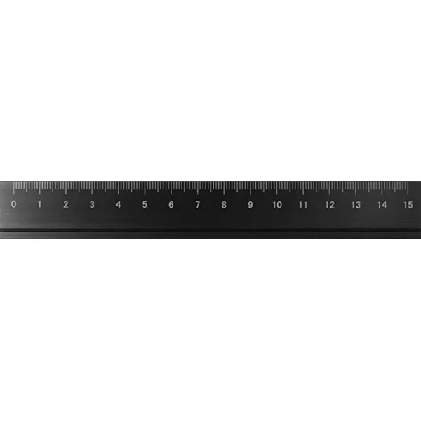 알루미늄 눈금자 S 자 선긋기 단순 0cm 표기 된 커터 통치자 선물 15cm 알루미늄 블랙 DAR-2802 슬립 블랙, 단일색상