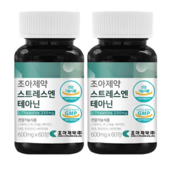 조아제약 스트레스엔 테아닌 6종기능성 긴장완화, 60정, 6박스