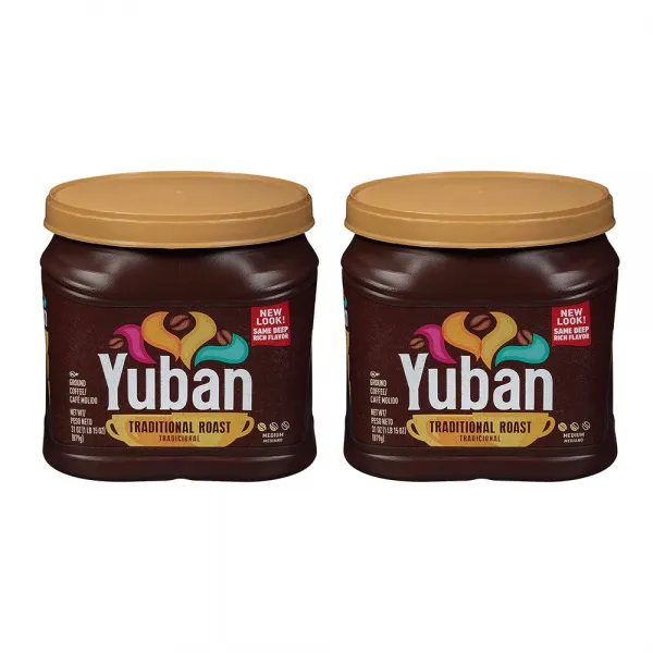 Yuban Traditional Medium Roast Ground Coffee 유반 트레디셔널 미디움 로스트 그라운드 커피 31oz(879g) 2팩, 1개