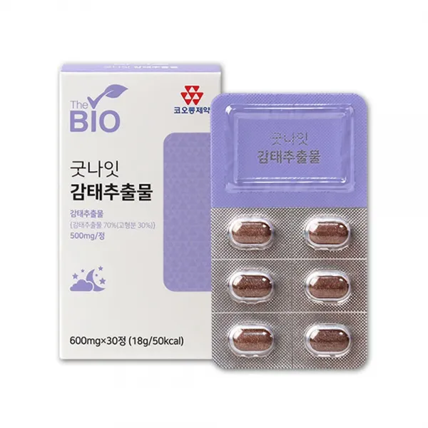 굿나잇 감태정 추출물 제주 바다 감태 분말 가루 타정 감테 수험생 주부 직장인 감퇘 감퇴 30정 X 1박스