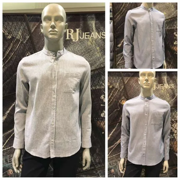 [현대백화점]J.FRJ Jeans(에프알제이)F91M-SH031A 남성 코튼조직변형헨리넥셔츠