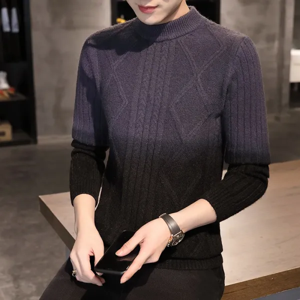포근니트 트렌드 반폴라 양털 옷 남성 가을겨울 라이트 변색 슬림 두꺼운 이너티셔츠 캐시미어 3138156553