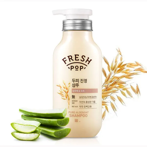 호호몰 아모레 프레시팝 퓨어알로에오트 샴푸500ml 두피진정샴푸 1개