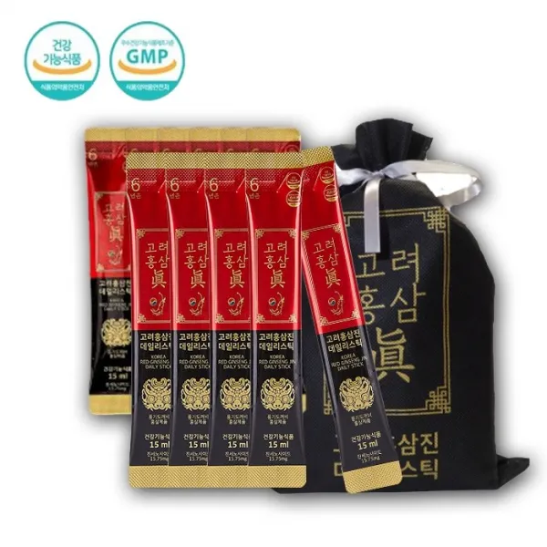 고려홍삼진 6년근 데일리스틱(진세노사이드 무려 15.75mg) [더스트백 포장], 진 60포 (진세노사이드 15.75mg)