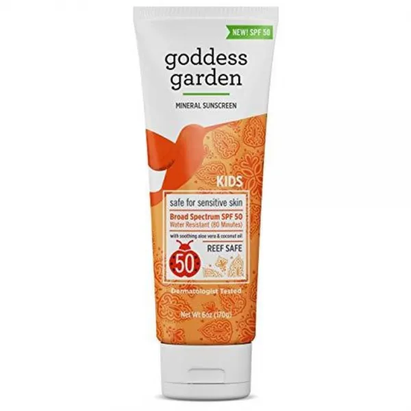 Goddess Garden - 아이 SPF 50 무기물 선 스크린 로션 - 6oz, 1매입