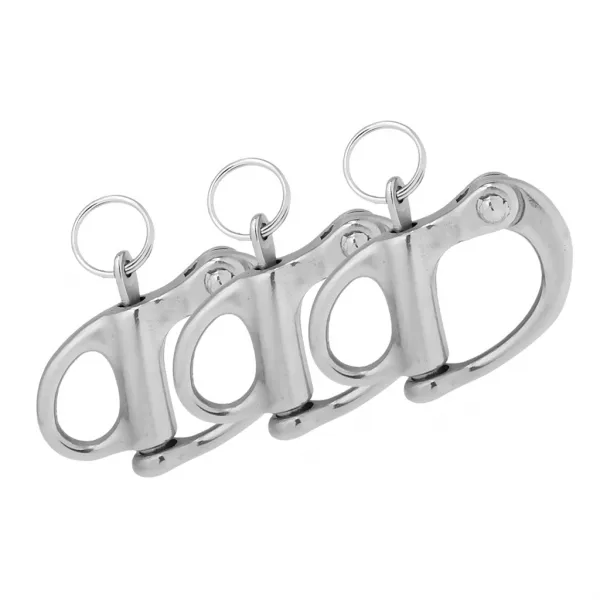 JC 3Pieces 해양 학년 304 스테인레스 스틸 32mm 스위블 베일이있는 스냅 족쇄