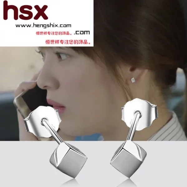 플라워윙 피어싱 S925 여성 작은방 덩어리 샤오샹 미니 심플 은장신구 품 스윗 일한 스타일리쉬