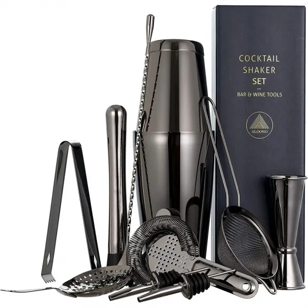 ALOONO Cocktail Shaker Bar Set 바텐더 칵테일 쉐이커 세트