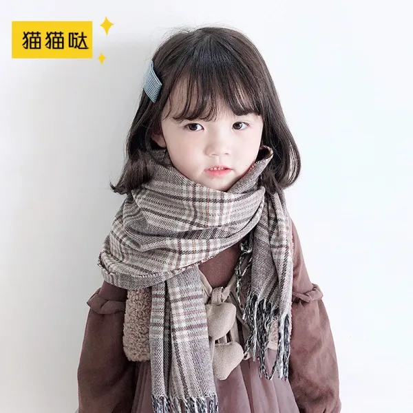 스카프 봄가을 겨울 어린 체크 얇은 남아 보온 트렌드 넥워머 커버 겨울워머 겨울스카프 겨울목도리