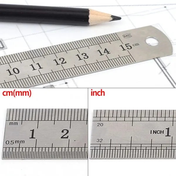 15cm 쇠자 15cm자 스틸방안자 100cm쇠자 제도자 철자 1개