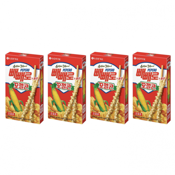 신상과자 소리까지 고소하다! 롯데 빼빼로가 품은 꼬깔콘 35g 4개