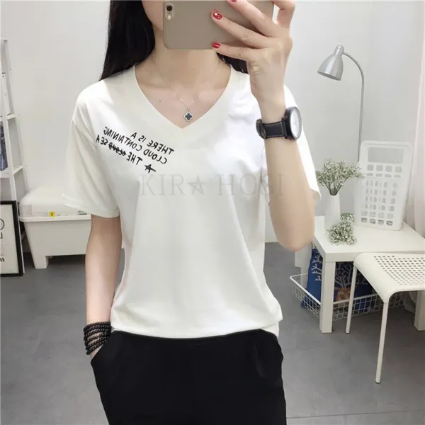 kirahosi 골드문 여성 반팔 티셔츠 블라우스 캐주얼 SAP 94 + 스마트스트랩 증정 AF9gd6b